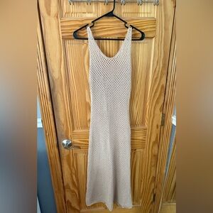 Apricot Lane Taupe Crochet Maxi Dress